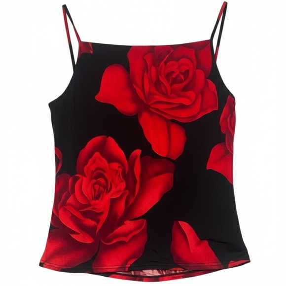 Rose Cowl Back Tank Top - Picture 2 of 2